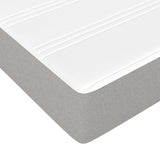 Slatted bed base with mattress Light grey 140x200cm Fabric