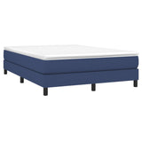 Slatted bed base with mattress Blue 140x200 cm Fabric