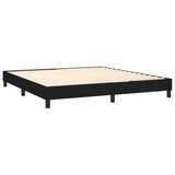 Slatted bed base with mattress Black 160x200 cm Fabric