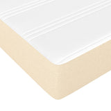 Bed slatted base with mattress Cream 160x200 cm Fabric