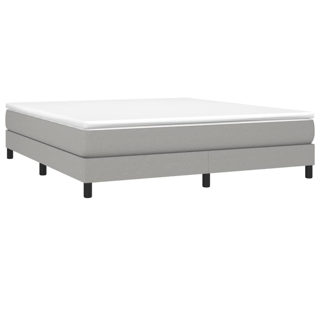 Sommier à lattes de lit avec matelas Gris clair 180x200cm Tissu