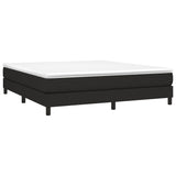 Slatted bed base with mattress Black 180x200 cm Fabric