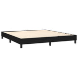 Slatted bed base with mattress Black 180x200 cm Fabric