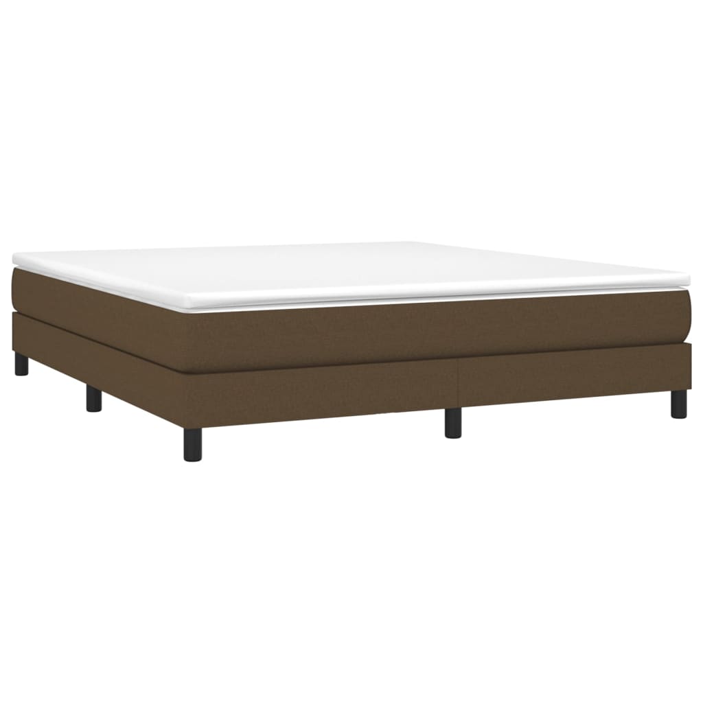 Slatted bed base with mattress Dark brown 180x200 cm