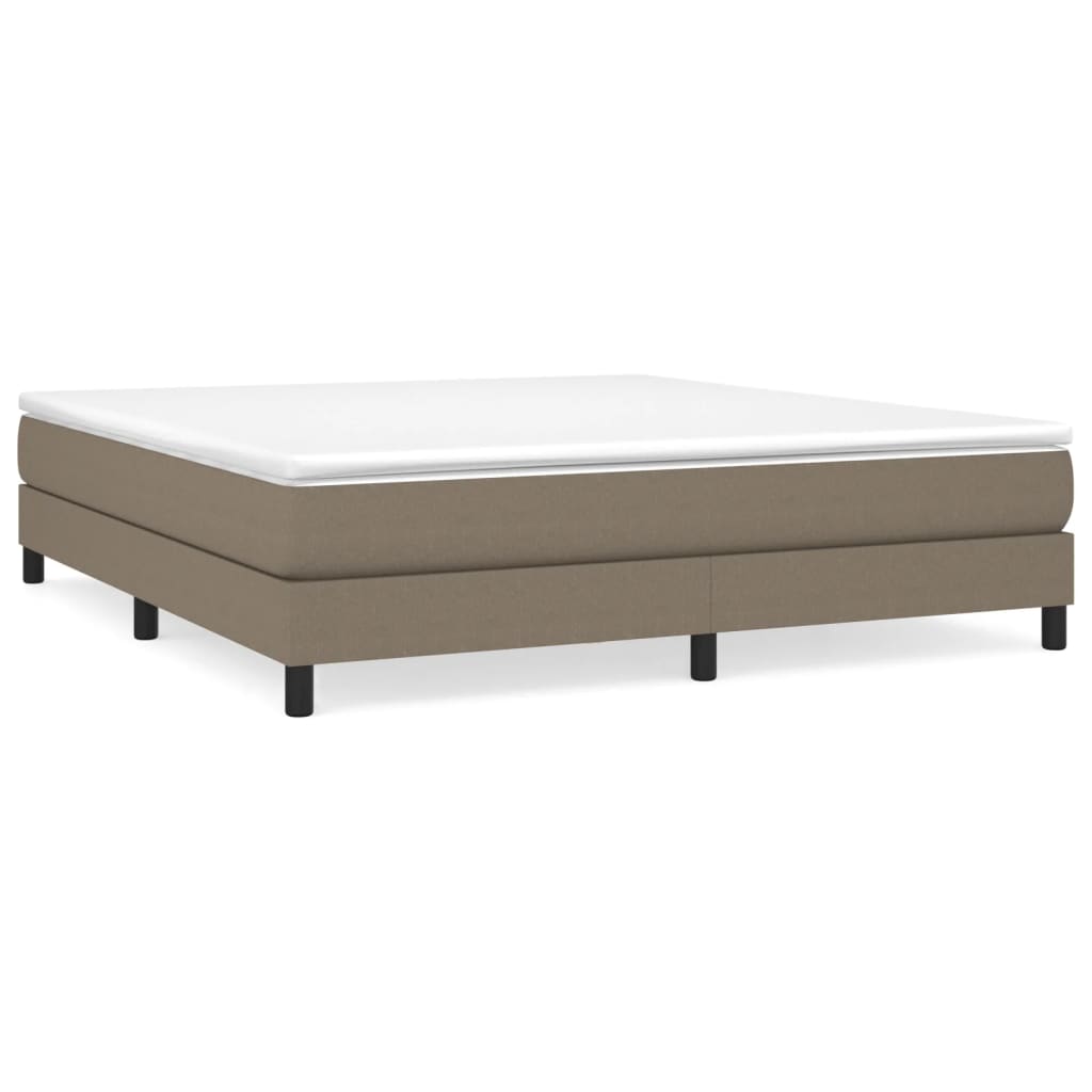 Slatted bed base with mattress Taupe 180x200 cm Fabric