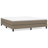 Sommier à lattes de lit avec matelas Taupe 180x200 cm Tissu