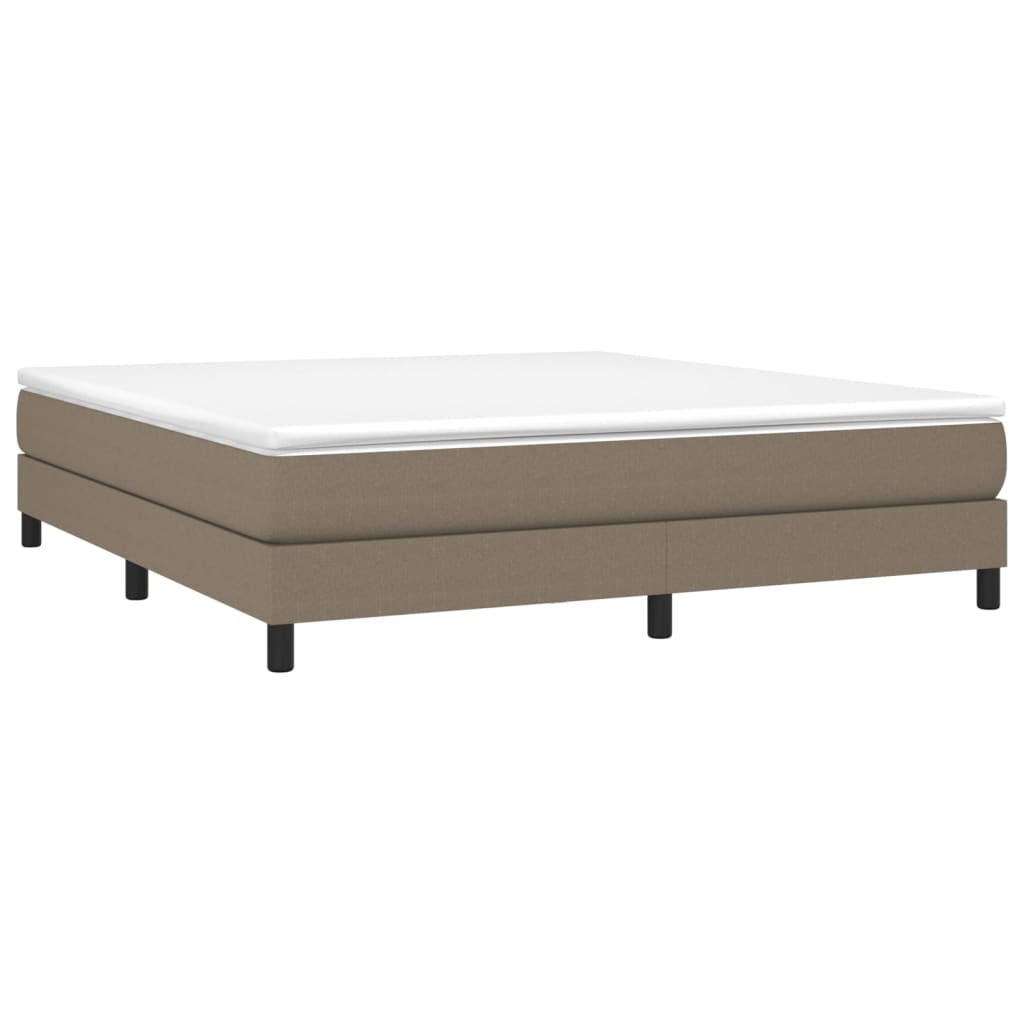 Sommier à lattes de lit avec matelas Taupe 180x200 cm Tissu