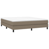 Slatted bed base with mattress Taupe 180x200 cm Fabric