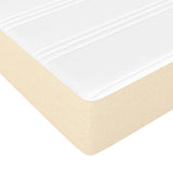 Bed slatted base with mattress Cream 180x200 cm Fabric