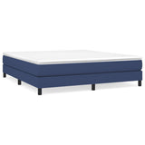 Slatted bed base with mattress Blue 180x200 cm Fabric