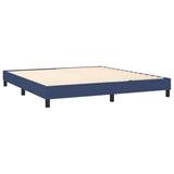 Slatted bed base with mattress Blue 180x200 cm Fabric