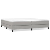 Sommier à lattes de lit avec matelas Gris clair 200x200cm Tissu