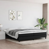 Slatted bed base with mattress Black 200x200 cm Fabric