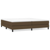 Slatted bed base with mattress Dark brown 200x200 cm