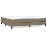 Slatted bed base with mattress Taupe 200x200 cm Fabric