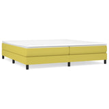 Sommier à lattes de lit avec matelas Vert 200x200 cm Tissu