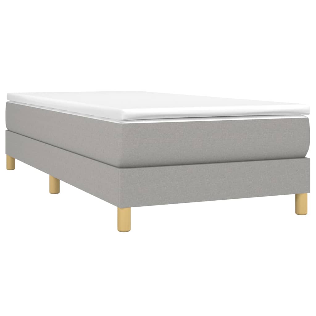 Sommier à lattes de lit avec matelas Gris clair 80x200 cm Tissu