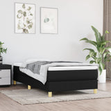 Bed slatted base and mattress Black 80x200 cm Fabric