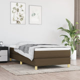 Slatted bed base with mattress Dark brown 80x200 cm