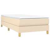 Sommier à lattes de lit avec matelas Crème 80x200 cm Tissu