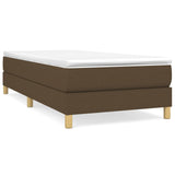 Slatted bed base with mattress Dark brown 90x190 cm