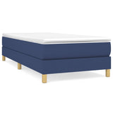 Slatted bed base with mattress Blue 90x190 cm Fabric