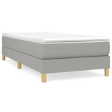 Sommier à lattes de lit avec matelas Gris clair 90x200 cm Tissu