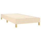 Bed slatted base with mattress Cream 90x200 cm Fabric