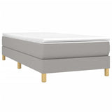 Sommier à lattes de lit avec matelas Gris clair 100x200cm Tissu