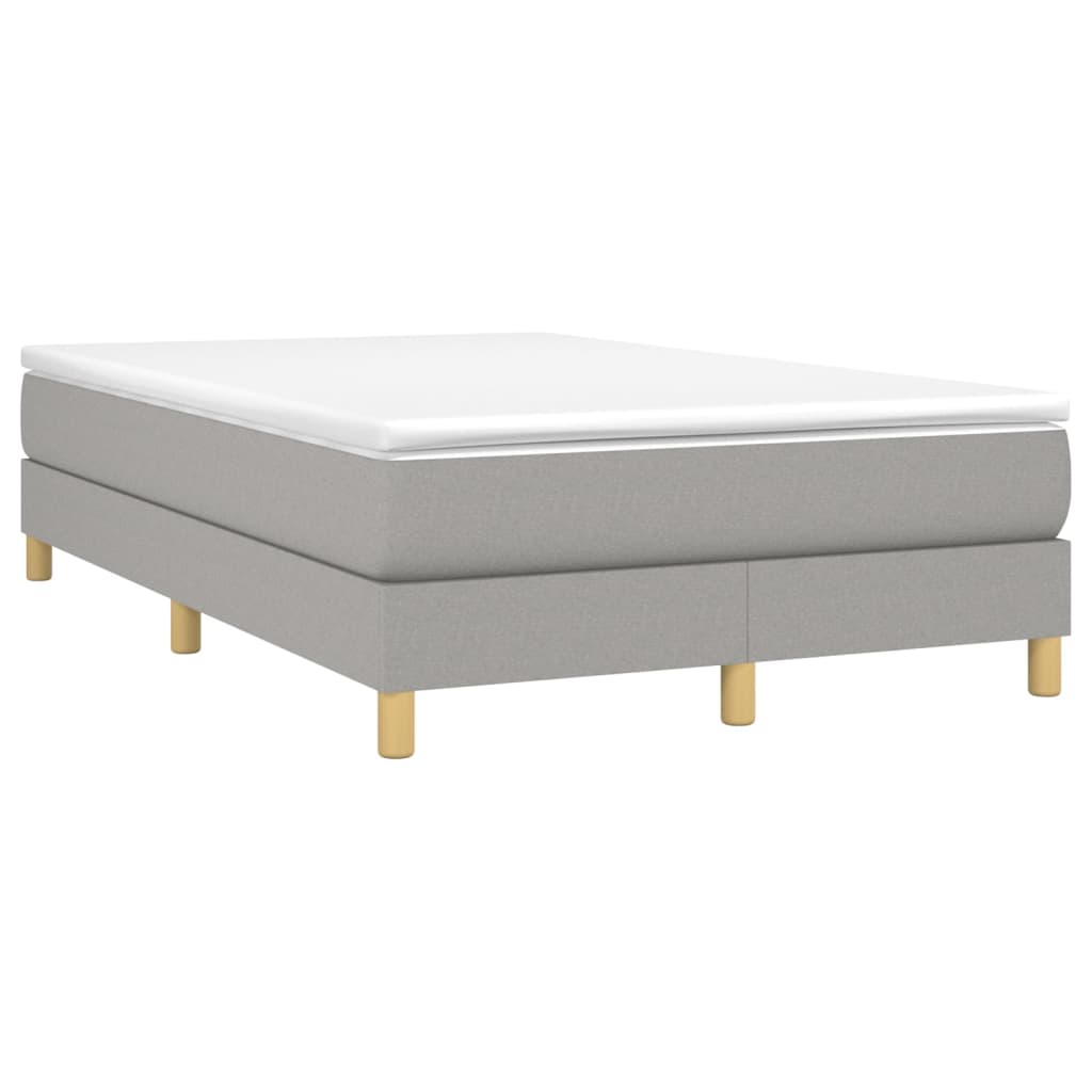 Sommier à lattes de lit avec matelas Gris clair 120x200cm Tissu