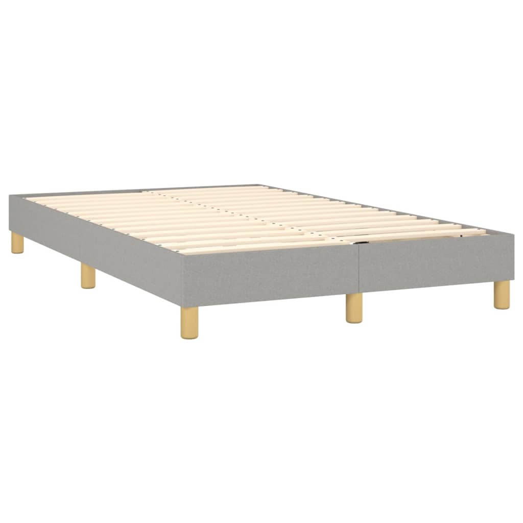 Sommier à lattes de lit avec matelas Gris clair 120x200cm Tissu