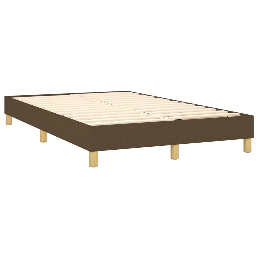 Slatted bed base with mattress Dark brown 120x200 cm