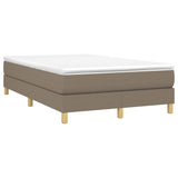 Sommier à lattes de lit avec matelas Taupe 120x200 cm Tissu