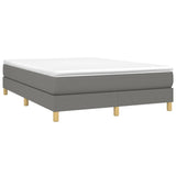 Sommier à lattes de lit avec matelas Gris foncé 140x190cm Tissu