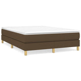 Slatted bed base with mattress Dark brown 140x190 cm