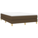 Slatted bed base with mattress Dark brown 140x190 cm