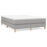 Sommier à lattes de lit avec matelas Gris clair 140x200cm Tissu