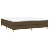 Slatted bed base with mattress Dark brown 160x200 cm