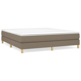 Sommier à lattes de lit avec matelas Taupe 160x200 cm Tissu