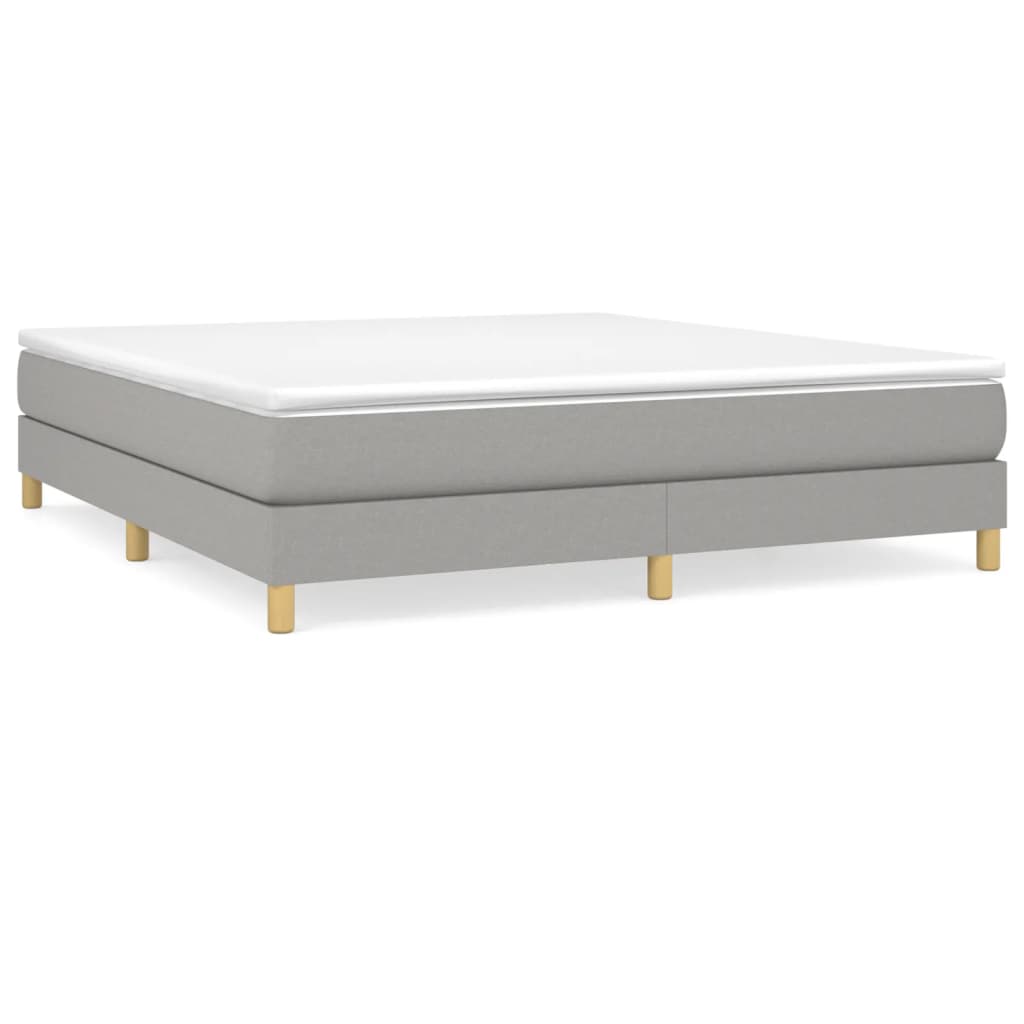 Sommier à lattes de lit avec matelas Gris clair 180x200cm Tissu