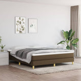 Slatted bed base with mattress Dark brown 180x200 cm