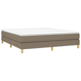 Slatted bed base with mattress Taupe 180x200 cm Fabric