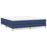 Slatted bed base with mattress Blue 180x200 cm Fabric