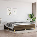 Slatted bed base with mattress Dark brown 200x200 cm