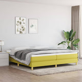 Slatted bed base with mattress Green 200x200 cm Fabric