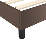 Sommier à lattes de lit avec matelas Marron 90x200cm Similicuir