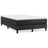 Bed slatted base mattress Black 120x200 cm Faux leather