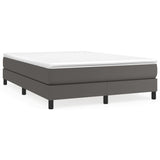 Sommier à lattes de lit avec matelas Gris 140x190 cm Similicuir