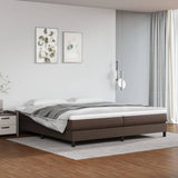 Slatted bed base with mattress Brown 200x200 cm