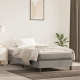 Slatted bed base and mattress Light grey 80x200 cm Velvet